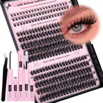 Goddvenus wispy lash clusters kit with C curl individual eyelashes and bond