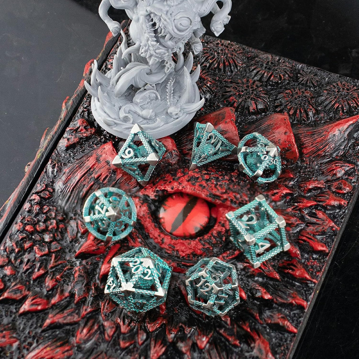 HNCCESG tabletop role playing game dice in storage box