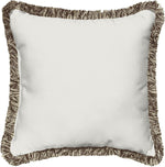 Sorra Home x Sunbrella Fringe Pillow, 18 x 18 x 6 inches, Canvas Natural and Taupe - Image 11