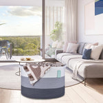 Bosroty storage basket placed in a modern living room