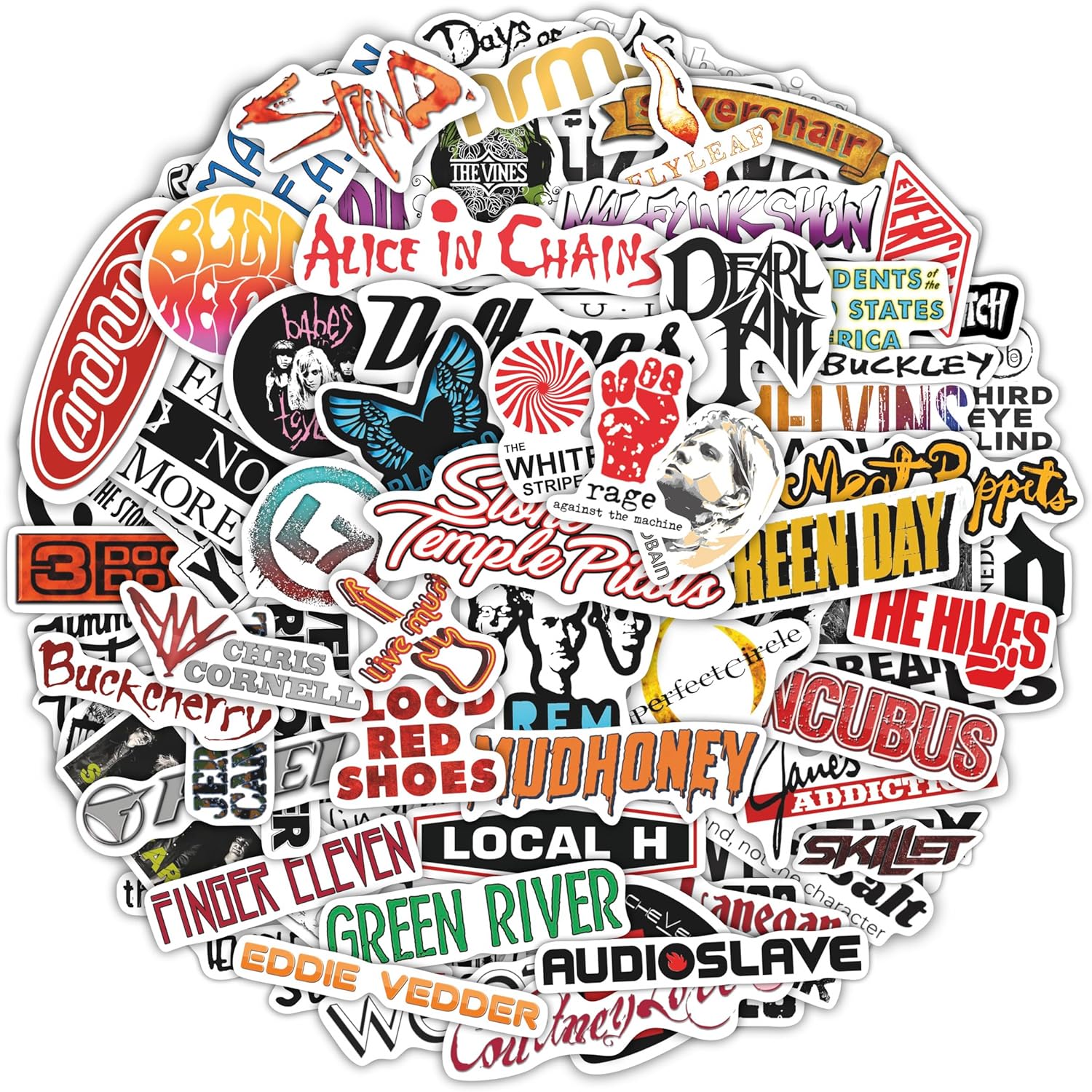 Bulbacraft 100 piece grunge stickers pack front view