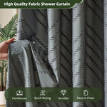 Siiluminisoy extra long waterproof shower curtain folded view