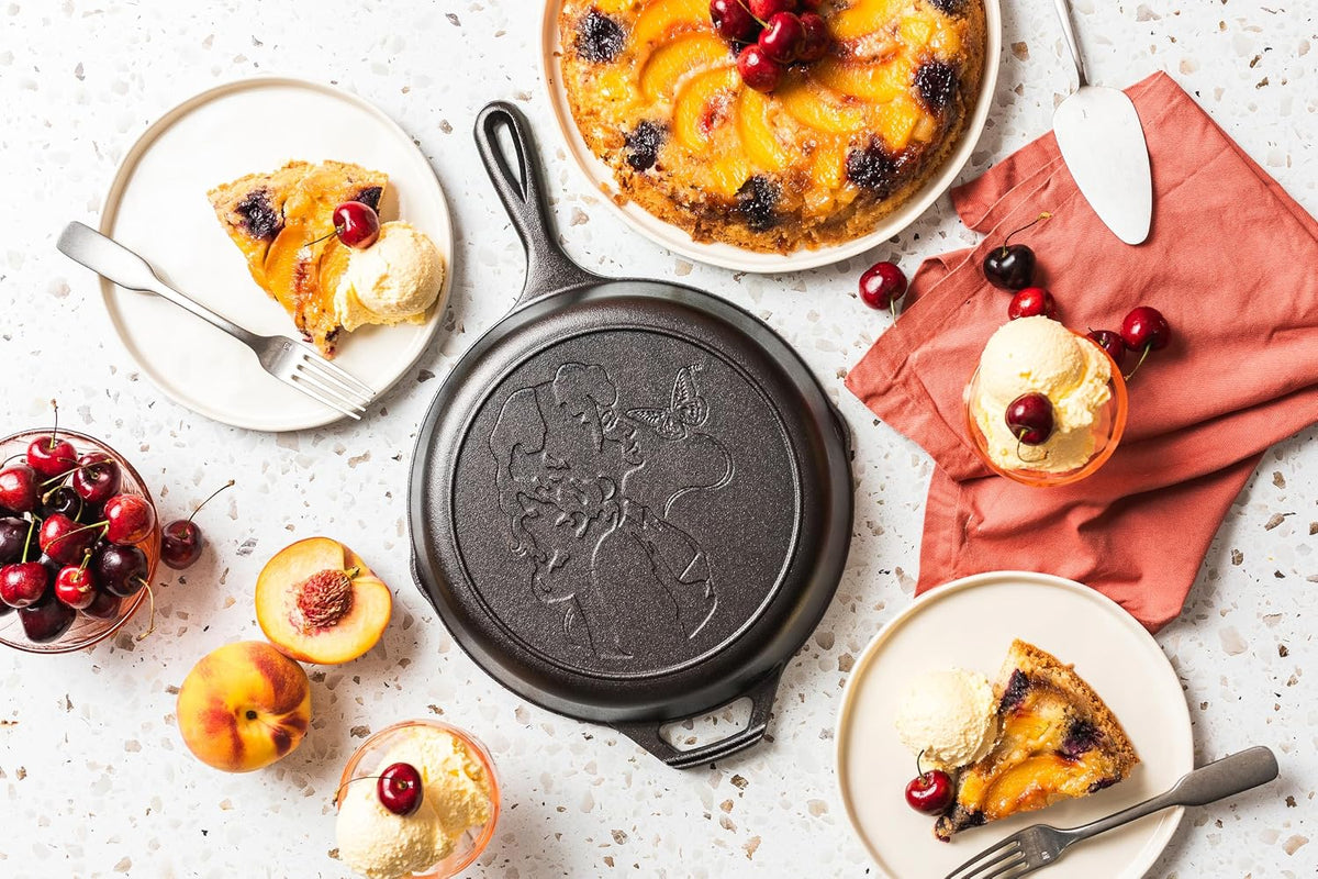 Lodge 10.25 inch cast iron skillet lifestyle setting