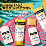 Neutrogena oil-free zinc sunscreen tube shown with cap removed