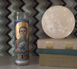 Unemployed Philosophers Guild Carl Sagan devotional candle side profile