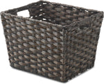 Whitmor Small Woven Storage Basket with Handles, Gray Wash - Image 10