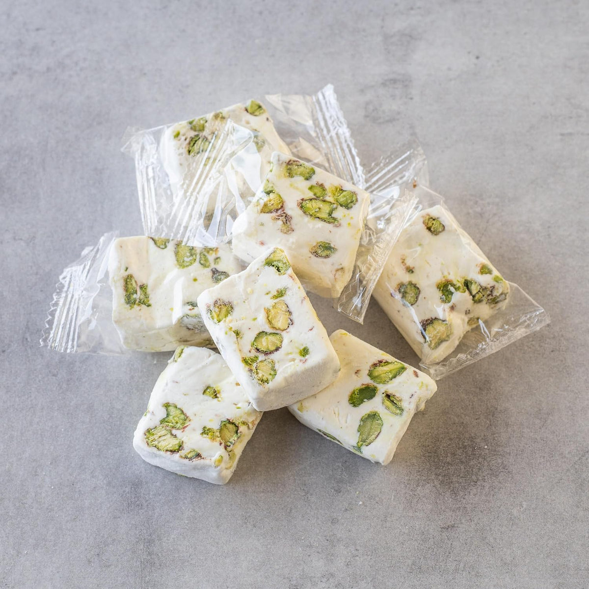 Back label of FirstChoiceCandy Soft White Nougat with nutritional details.