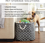 Bone Dry pet storage bin twisted rope handle detail