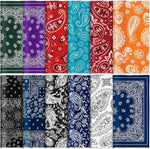 Copkim microfiber cleaning cloth 24 count pack front view showcasing colorful paisley and mandala floral designs