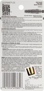 Maybelline waterproof mascara tube with Very Black label