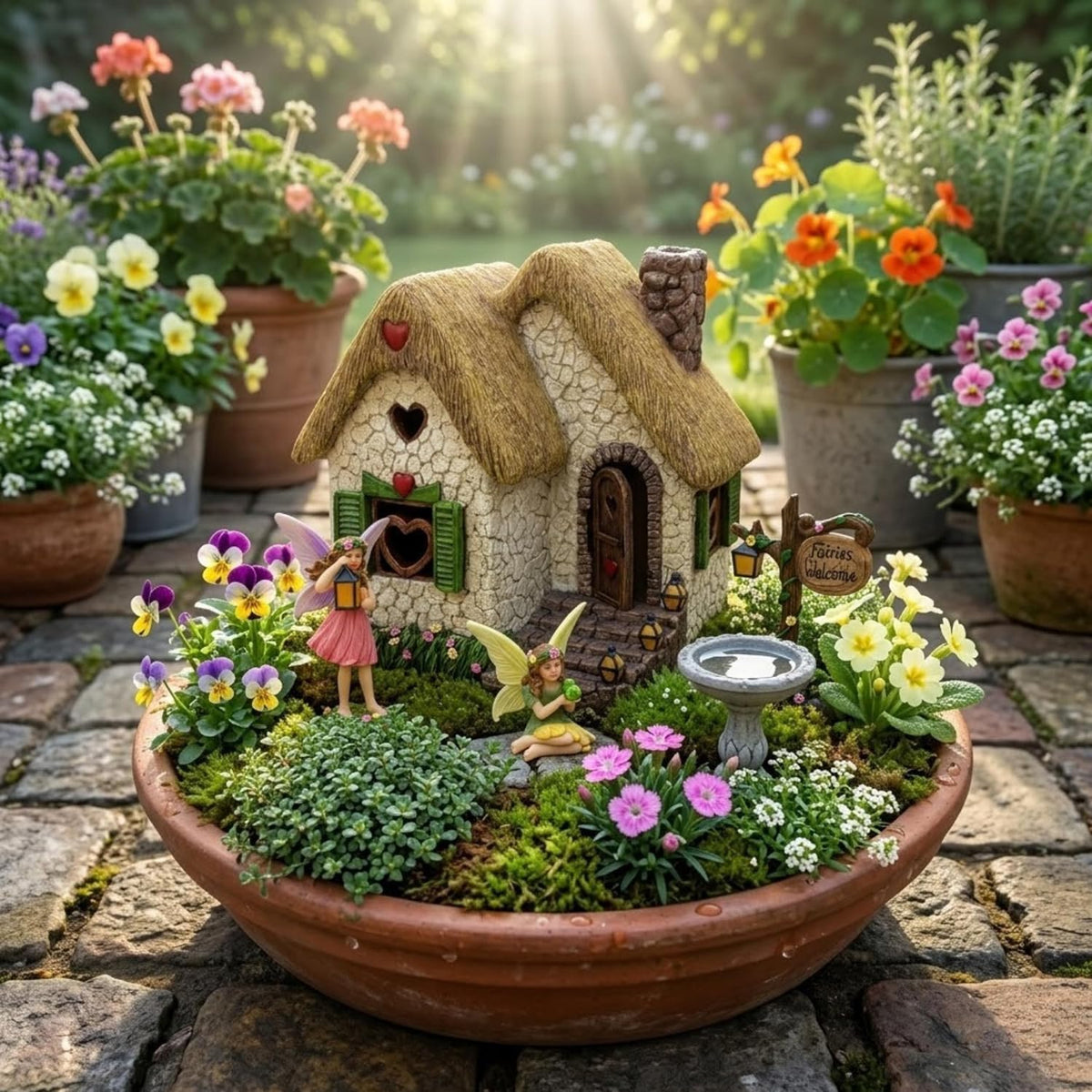 PRETMANNS fairy house kit with opening door detail