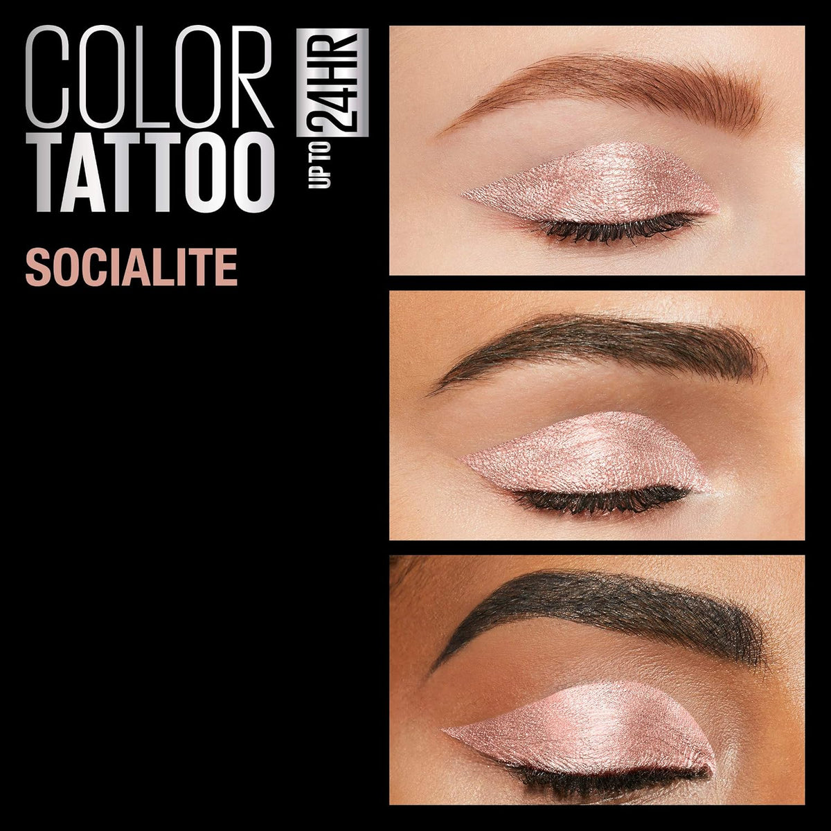 Maybelline Color Tattoo waterproof eyeshadow packaging details