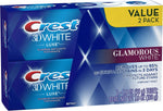 Crest 3D white glamorous white twin pack box details
