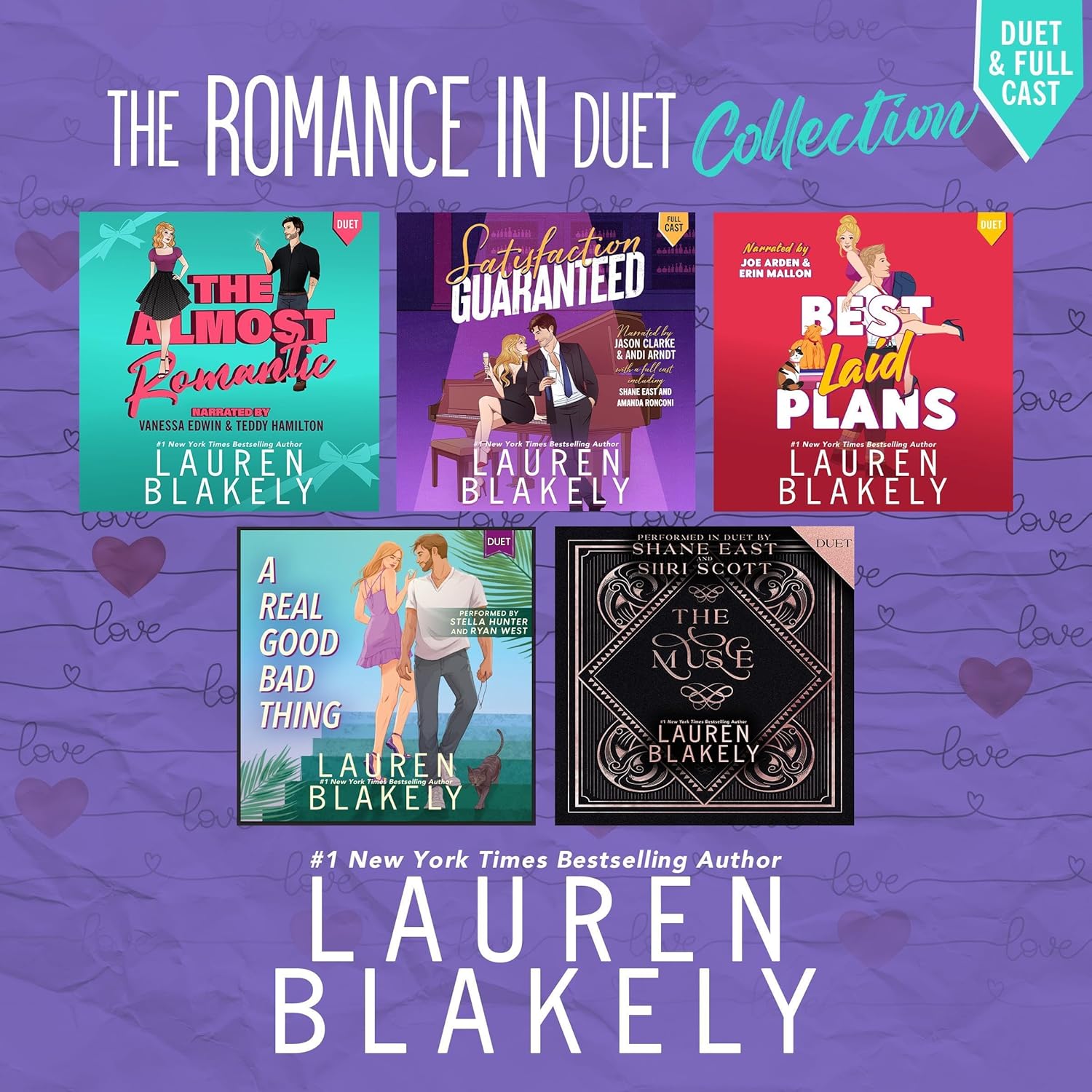 Lauren Blakely The Romance In Duet Collection premium audio box set graphic view