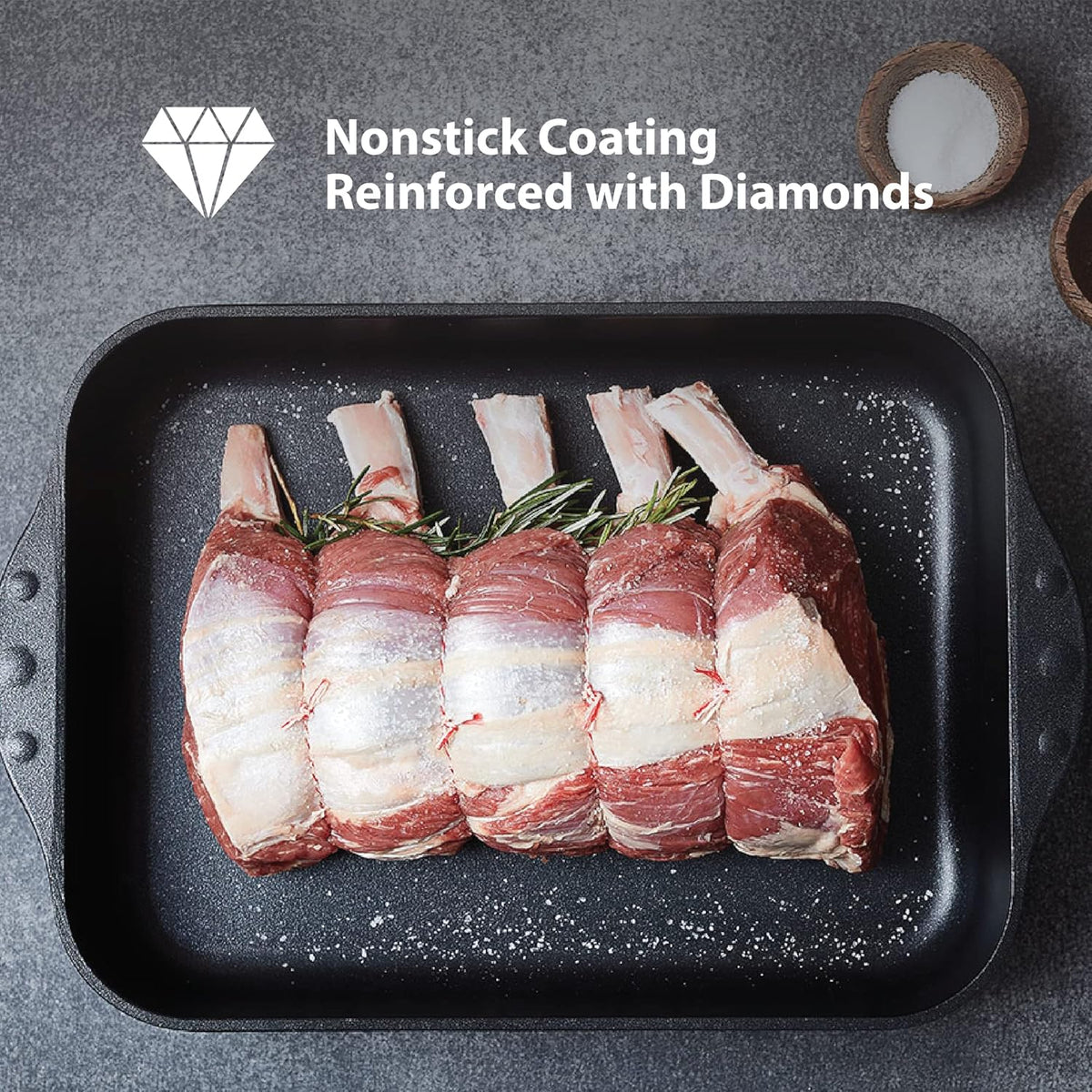 Swiss Diamond casserole tempered glass lid and steam vent