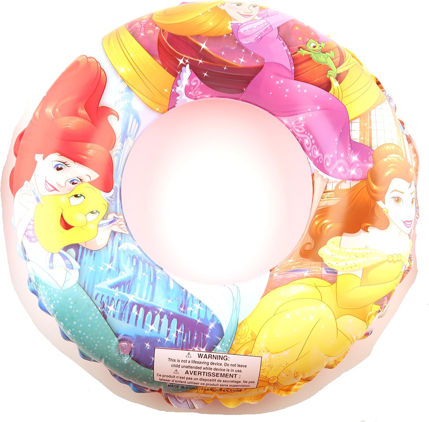 Disney Princess 17.5 inch inflatable swim ring front view