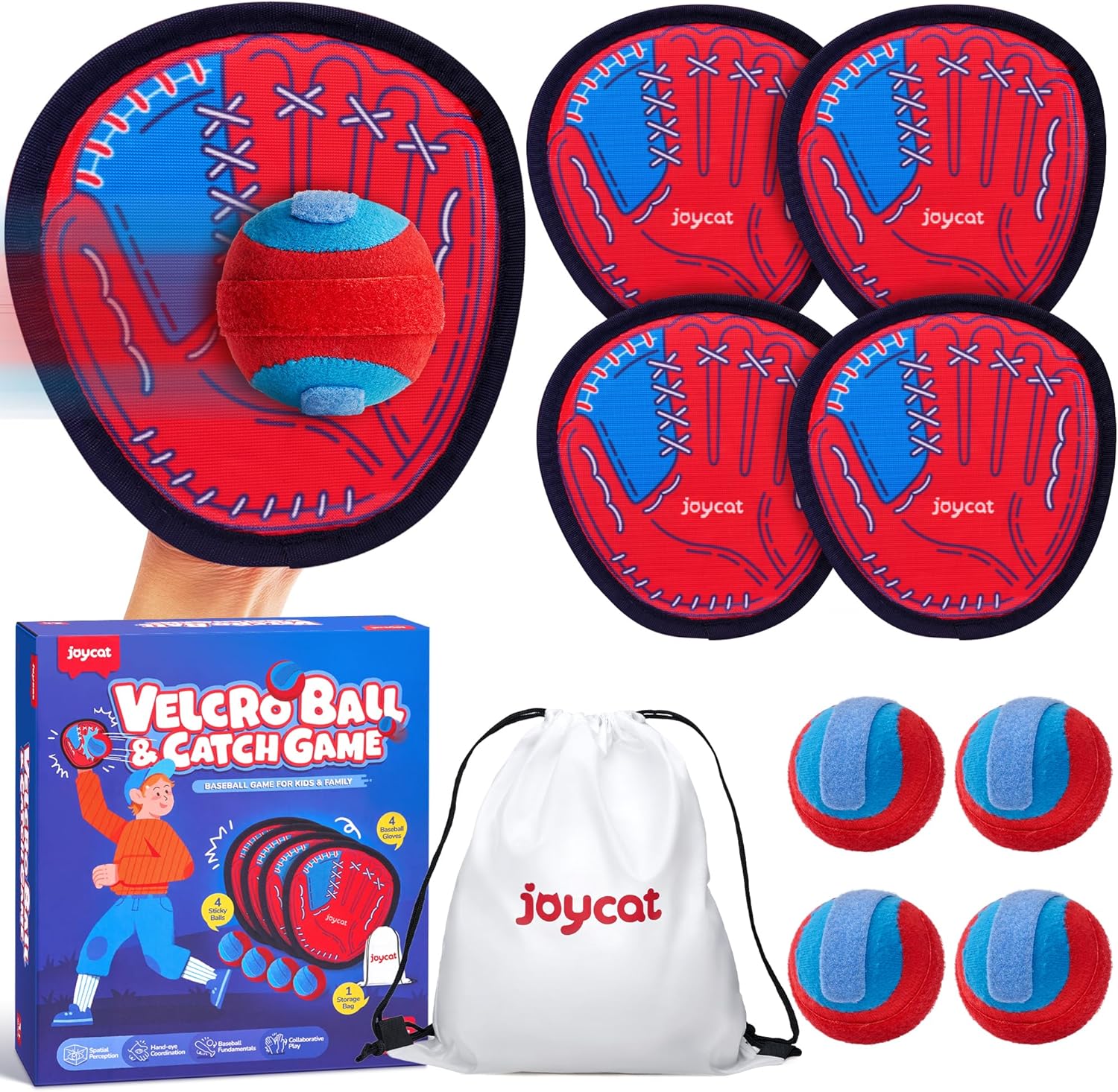 JoyCat toss and catch ball game set front view
