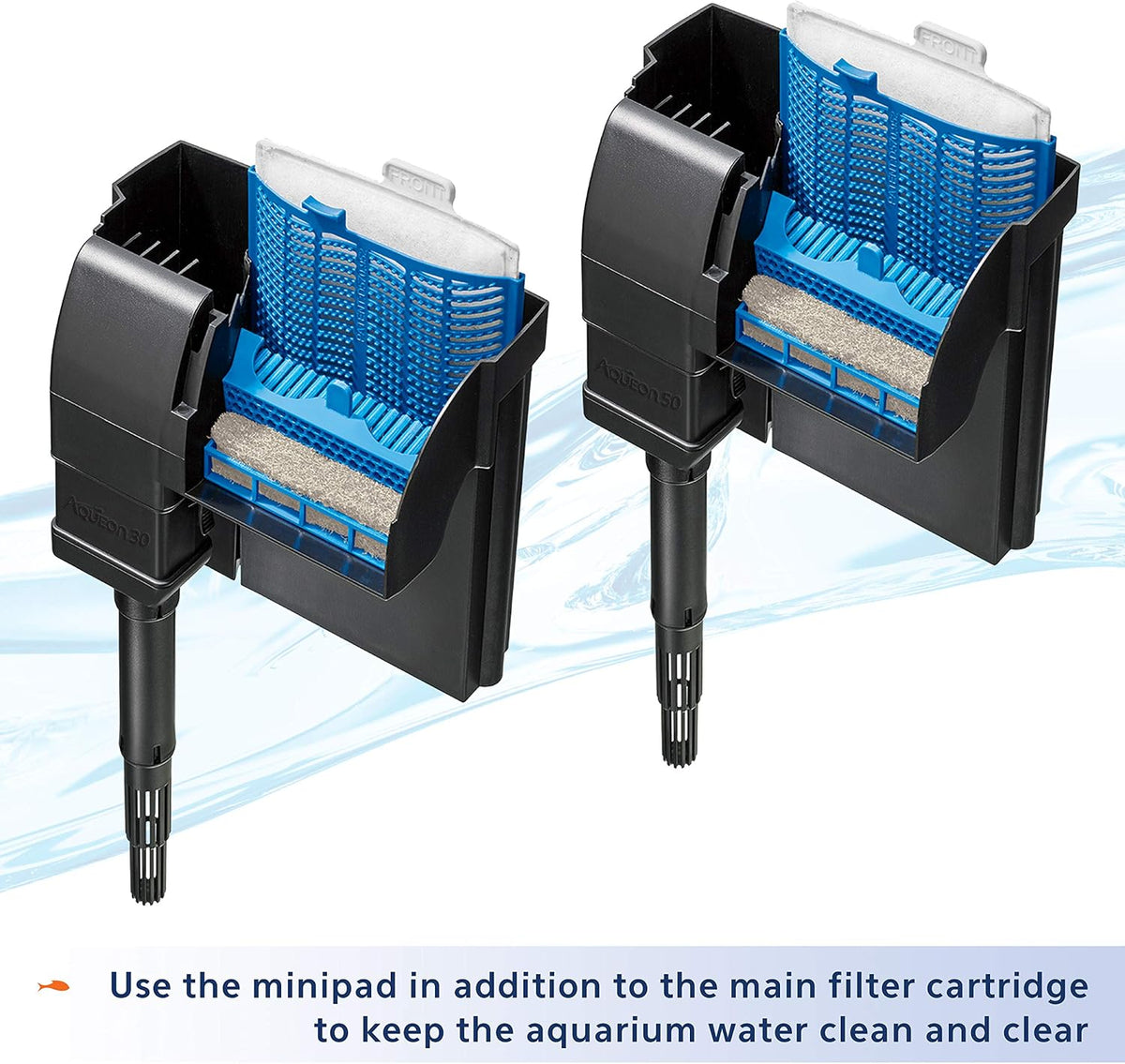 Aqueon water filtration pads rear packaging details