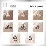 Back label of Maybelline Fit Me setting powder with ingredient details