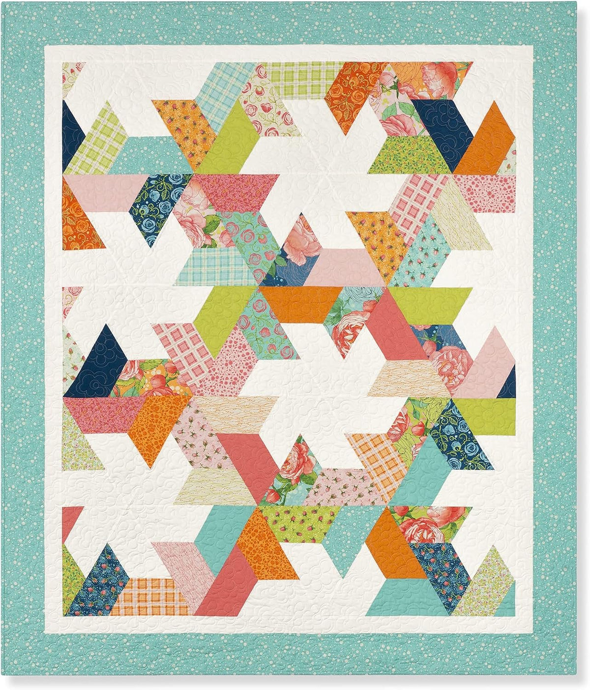 Missouri Star Quilt Co. Large Half Hexagon Template packaging and brand labeling details.