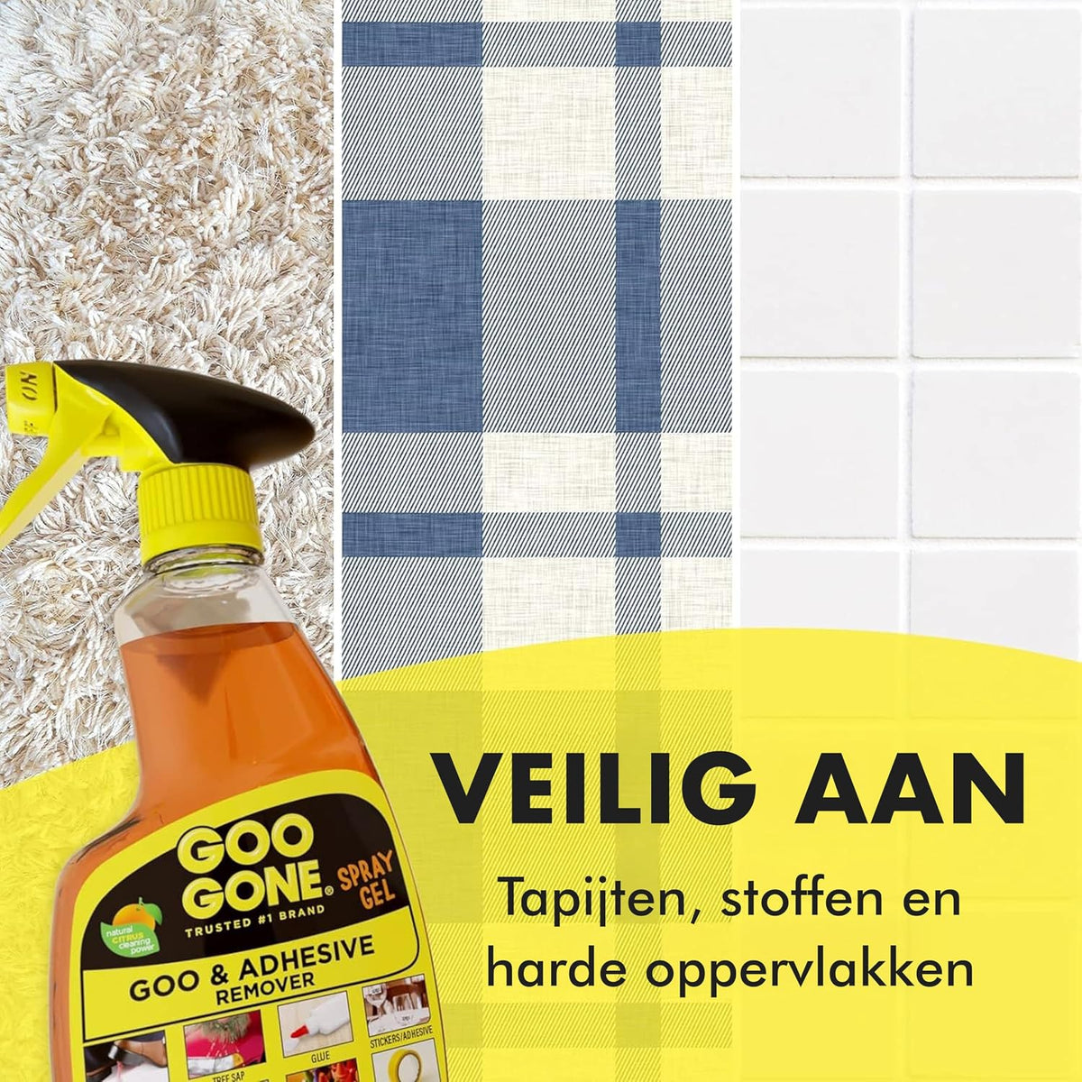 Goo Gone spray gel bottle showing 12 fluid ounces size