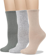COTTON DAY Women's Soft Combed Cotton Socks Seamless Toe Black White Navy - Image 14