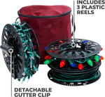 612 Vermont Christmas light storage set showing polyester zip up bag