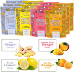 Gem Gem Ginger Candy Chewy Ginger Chews Assorted Mix front packaging view showcasing real ginger wellness benefits.