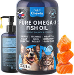 Fish Oil for Dogs and Cats - Skin and Coat Support Supplement for Pets - Omega 3 6 9 Fatty Acids - Itchy Skin, Shedding, Immunity, Joint - EPA DHA - Wild Caught Salmon and Pollock Food Topper - Image 10