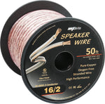 MaxBrite 16 gauge oxygen free speaker wire spool front view