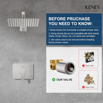 Kenes shower faucet system pressure-balancing valve and trim kit components