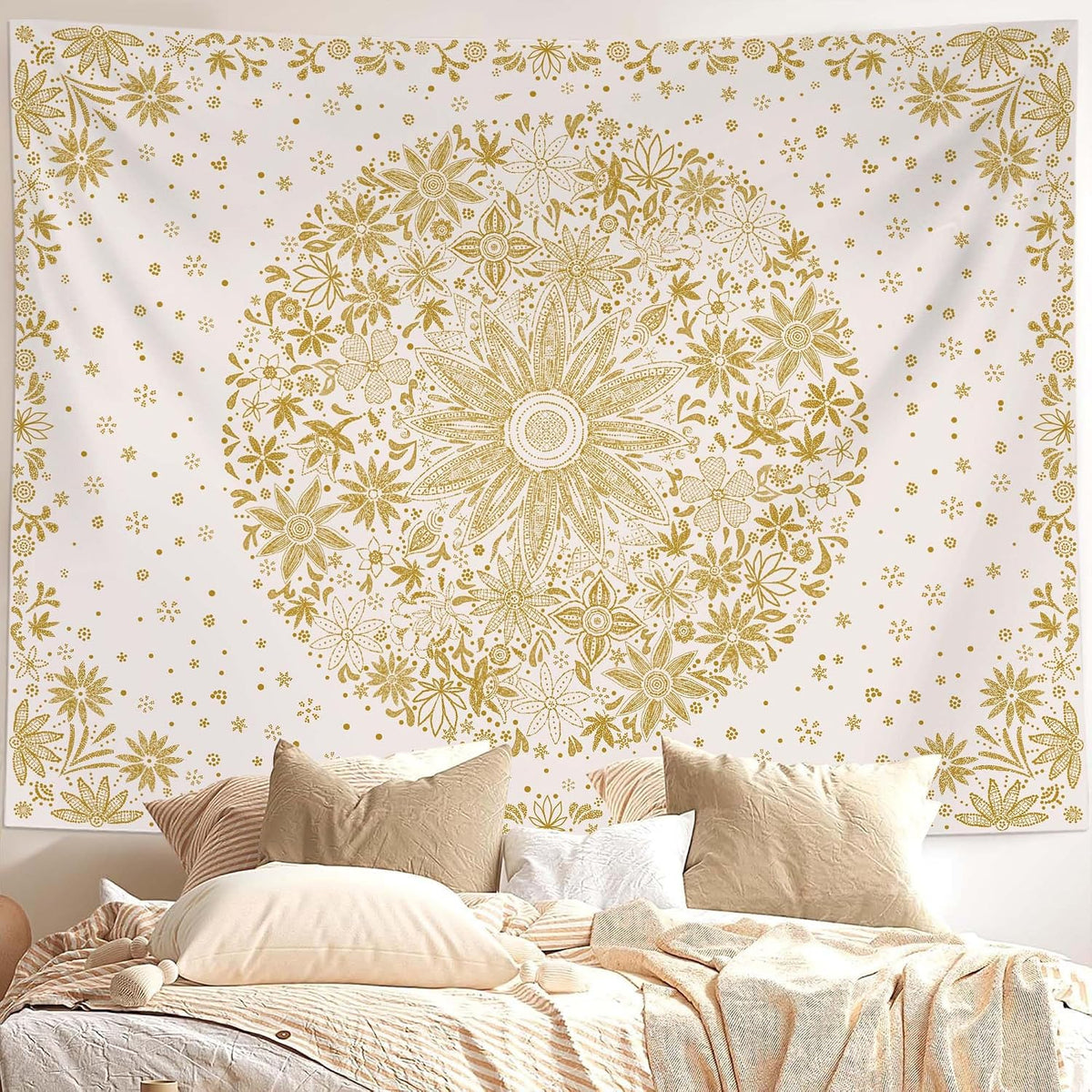 Neasow floral medallion tapestry packaging and label view
