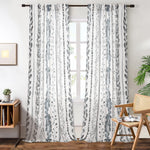 MEETSKY bohemian leaf print curtain panels