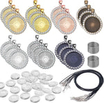 Allazone 25mm rhinestone bezel pendant trays kit front view