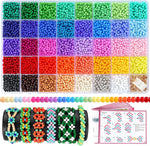 3mm Seed Beads for Jewelry Making, 39 Colors Small Beads for Bracelets | Funtopia 9600pcs 5 Types Tiny Glass Seed Beads for Necklaces Earring, Friendship Bracelet Beads for Girls Women Adults - Image 10