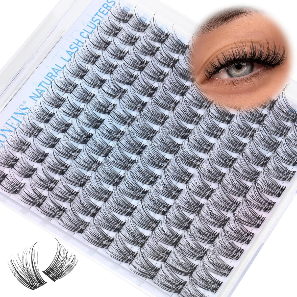 Natural Lash Clusters Wispy Cluster Eyelash Extensions Left&Right Cluster Lashes C Curl Individual Lashes Extension DIY Natural Eye Lash Clusters by TNFVLONEINS - Image 13