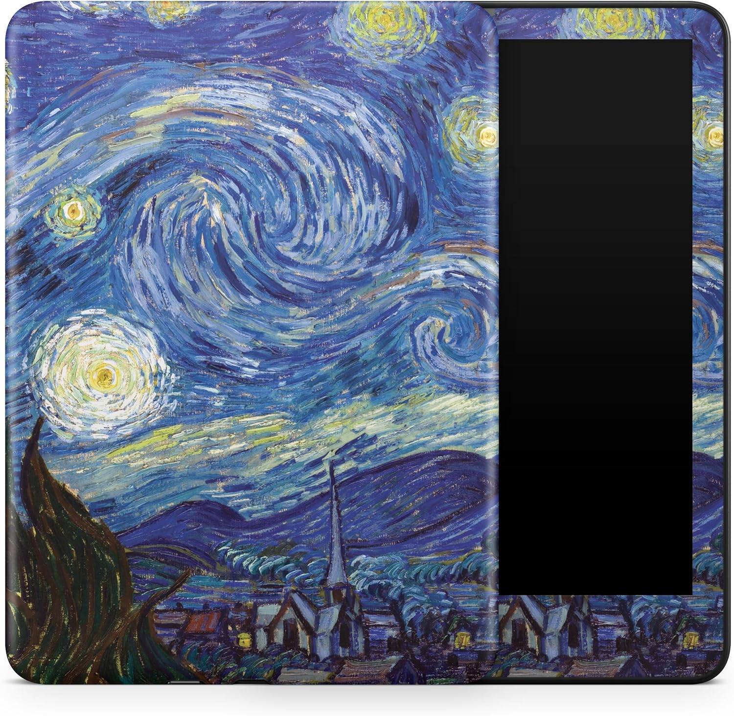 MightySkins Starry Night skin for Amazon Kindle Colorsoft front view