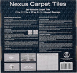 Peel and stick carpet floor tiles backing layer detail