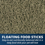 High protein turtle food sticks supporting shell strength and bone health