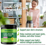 Naturelo collagen peptides packaging and size