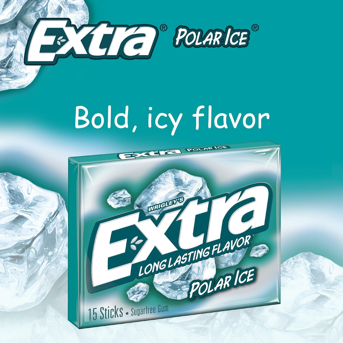 Strong intensity mint chewing gum for confident breath support.