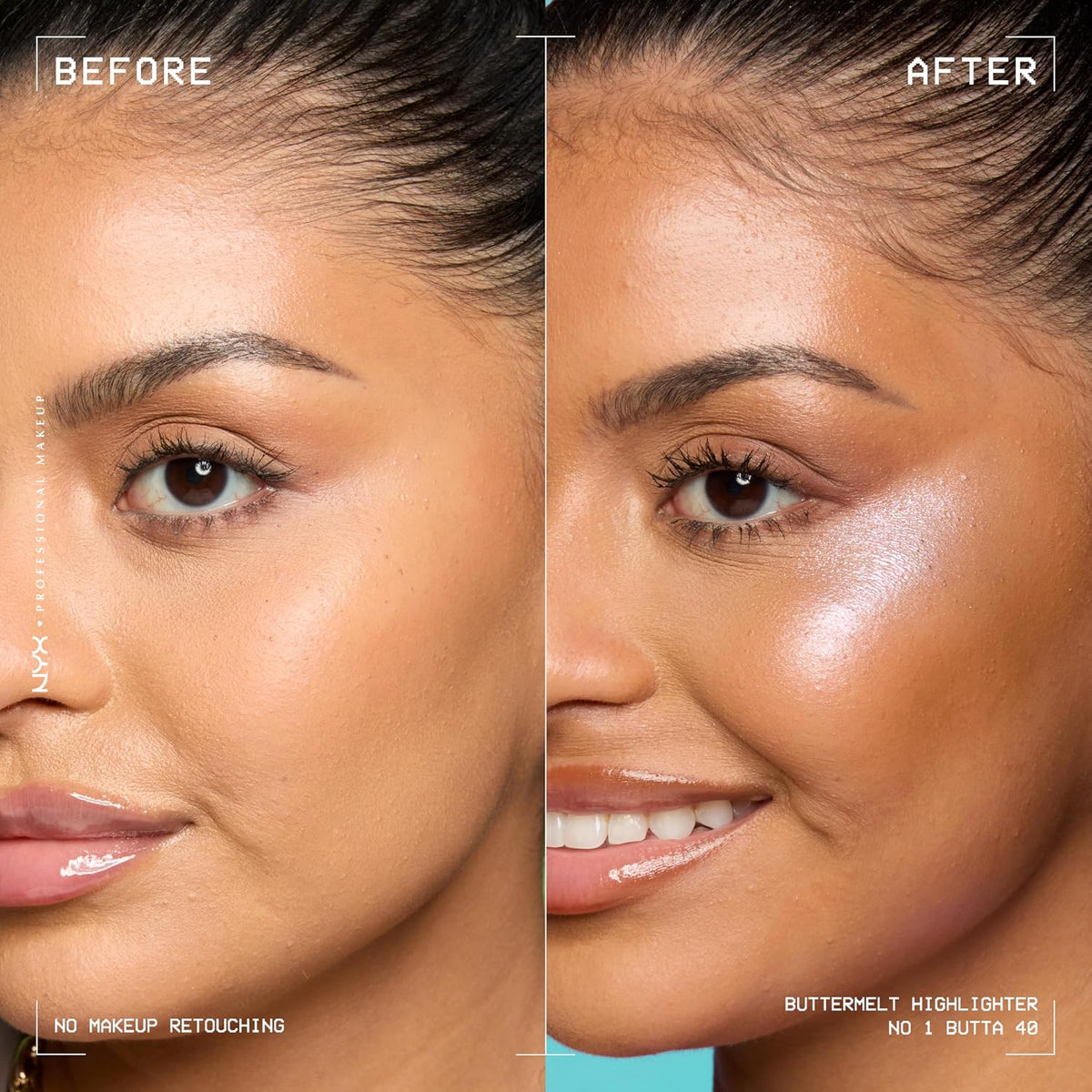 NYX PROFESSIONAL MAKEUP Buttermelt Highlighter, Powder Highlighter Makeup, With Up to 12H Wear and High Impact Glow - 40 No 1 Butta (Holographic Lavender) - Image 2