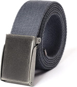 Mile High Life Canvas Web Belt | Cut to Fit Up to 52" | Flip-Top Matte Silver Nickel Buckle 12 Colors - Image 13