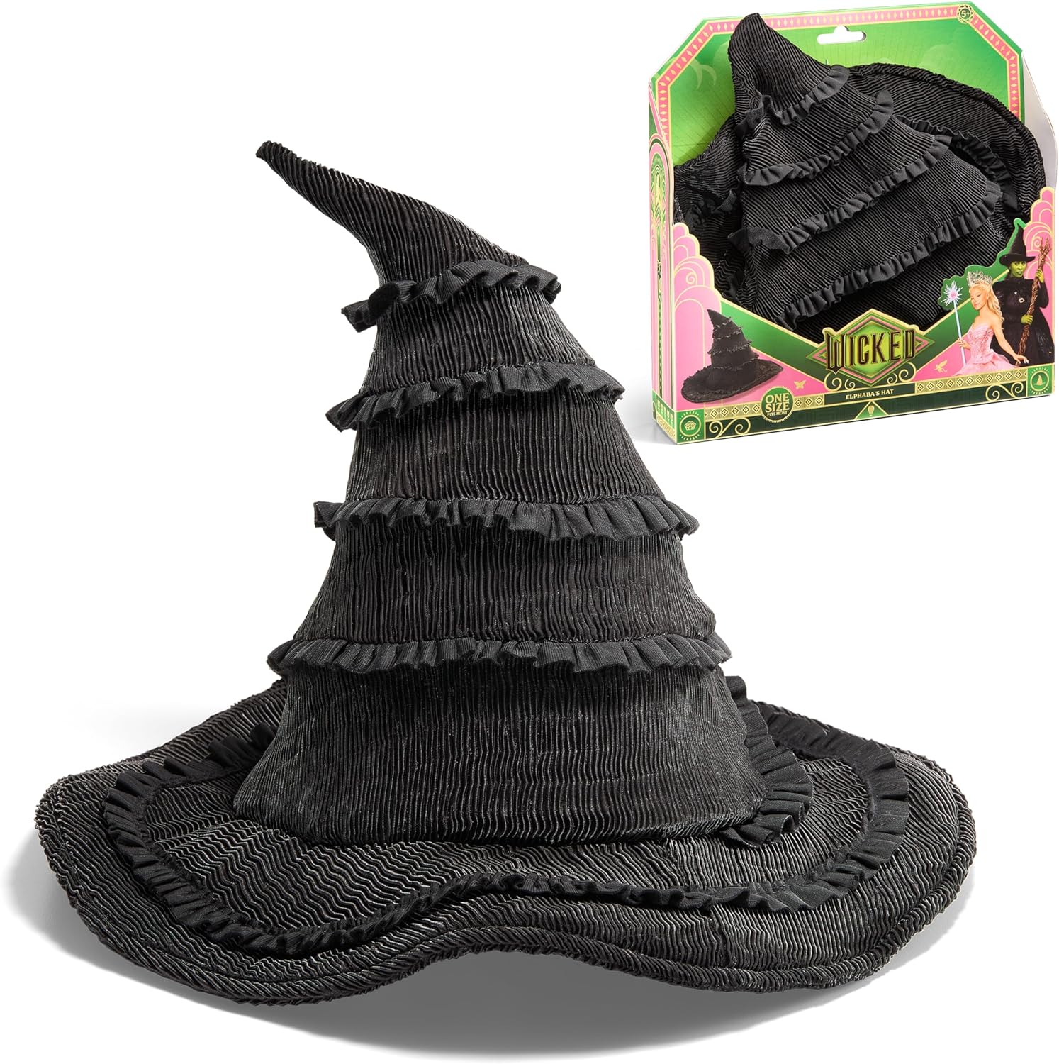 The Noble Collection Wicked Elphaba Hat Youth Size front view