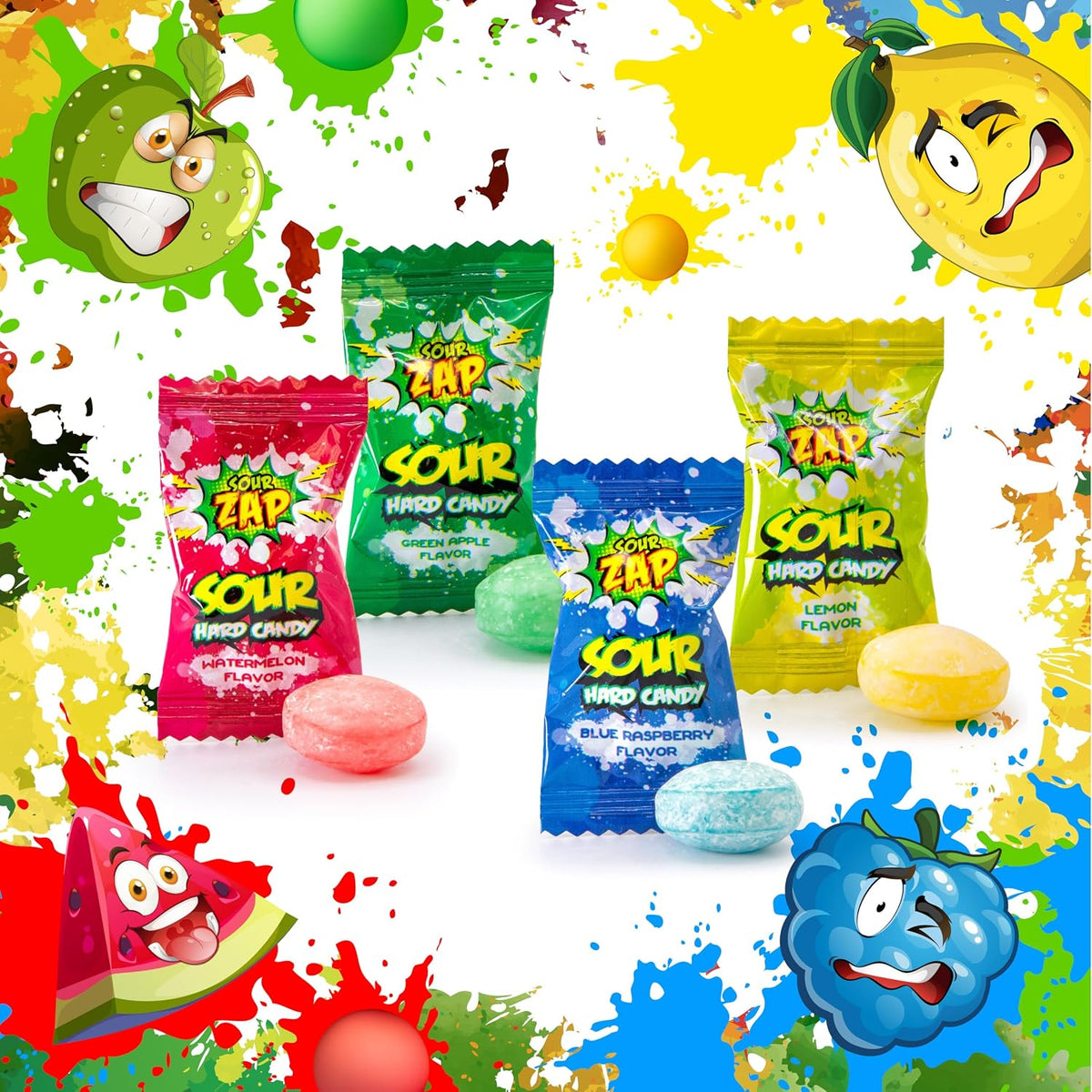 Premium imported USA sweet confectionery bag package backside with complete ingredient information