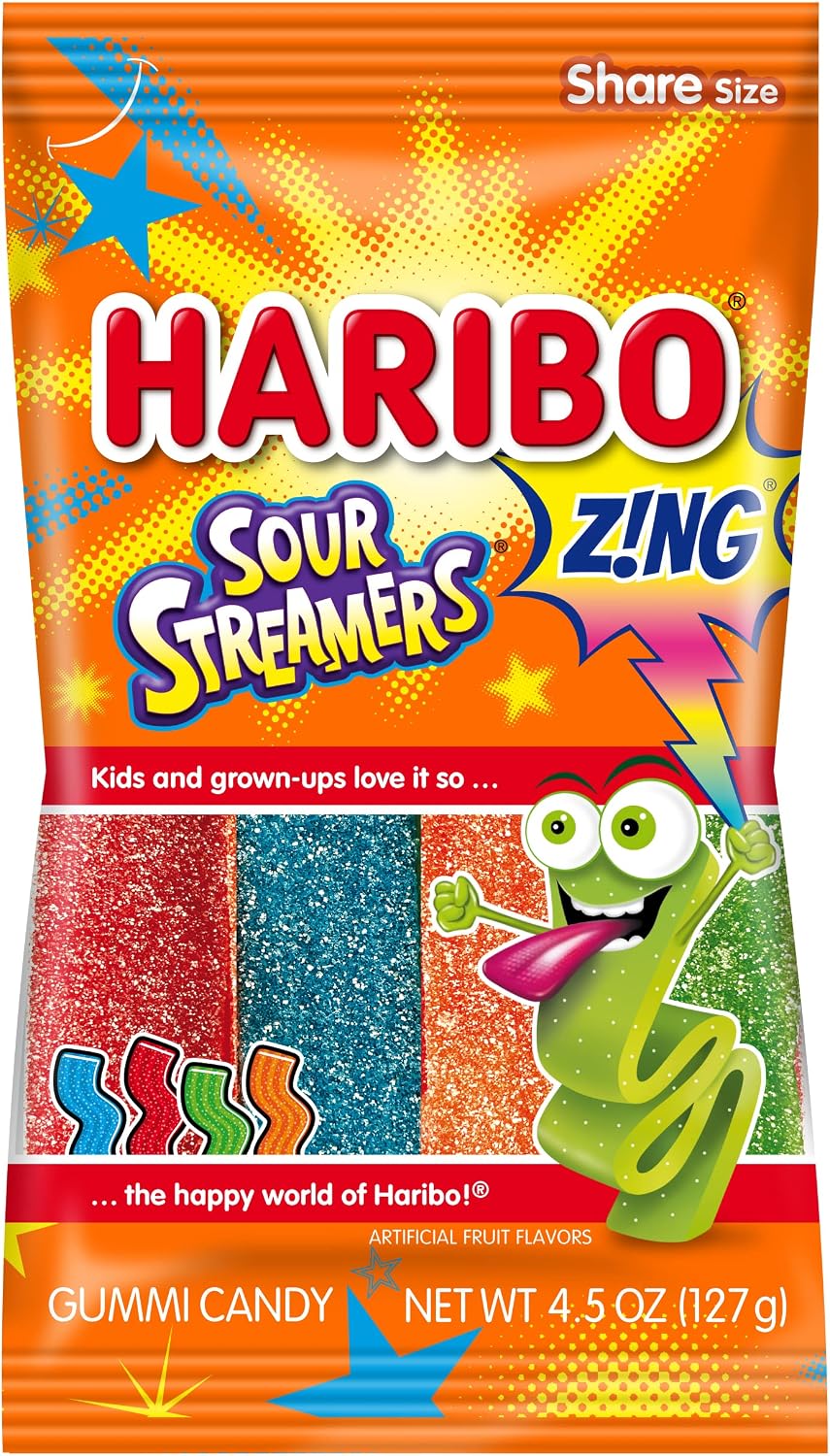 Authentic Haribo brand sour candy bags imported for Indian candy lovers