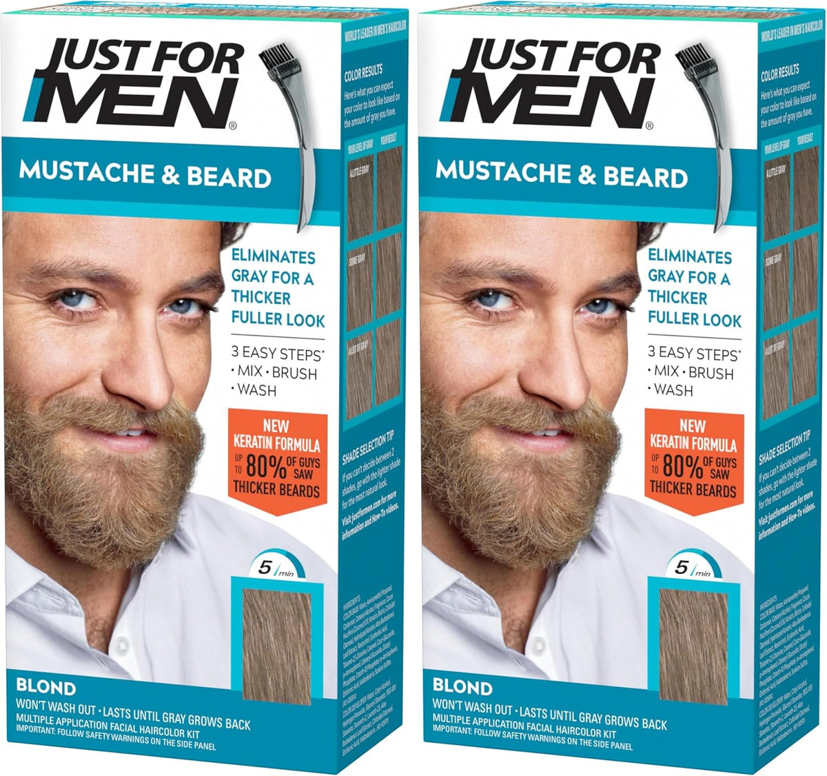 Just For Men Beard Coloring Kit Components Display