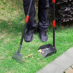 Heeyoo non stick metal pet tray and rake being hosed clean