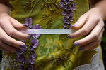 Close up of GERmanikure 3mm thick tempered Bohemian glass texture