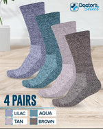 Anti-slip rubber tread grip soles on select sock pairs
